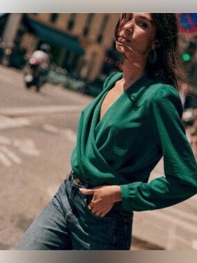Sezane Abelia Wrap Blouse